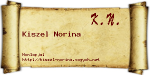 Kiszel Norina névjegykártya